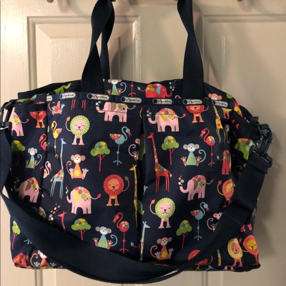 LeSportsac Diaper Bag Zoo Animals